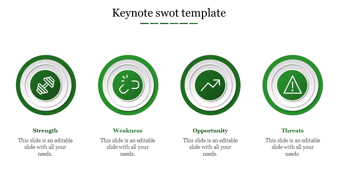 Free - Innovative Keynote SWOT Template For Presentations